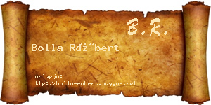 Bolla Róbert névjegykártya